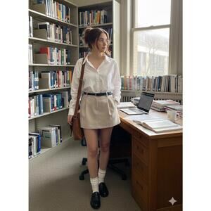 Abercrombie & Fitch - High Rise Pleated Skort with Built-in Shorts - XS